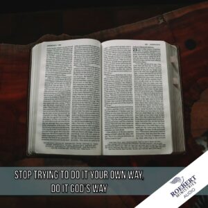 Stop trying to do it your own way, do it God's way - Audio