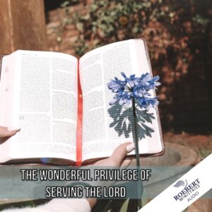 The wonderful privilege of serving the Lord - Audio